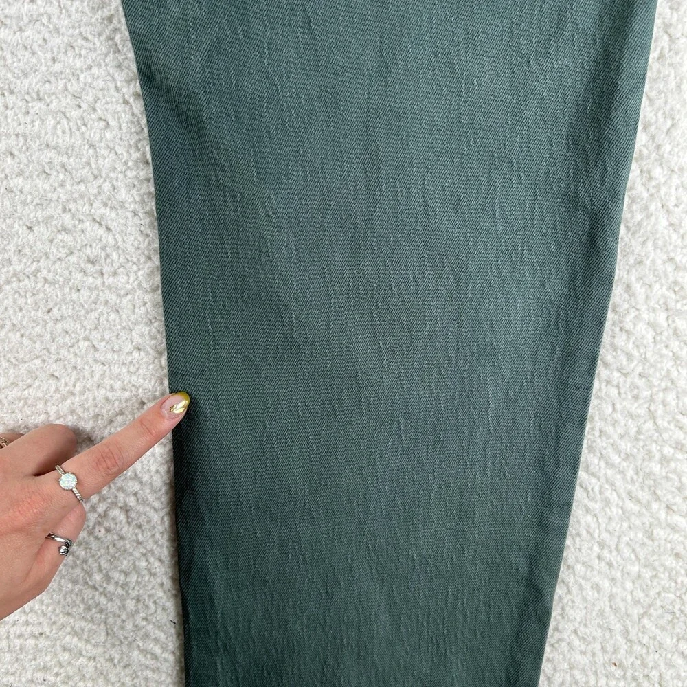 Gap GapFlex Straight Jeans Mens 33x30 Medium Wash Green Denim Stretch Zip Fly